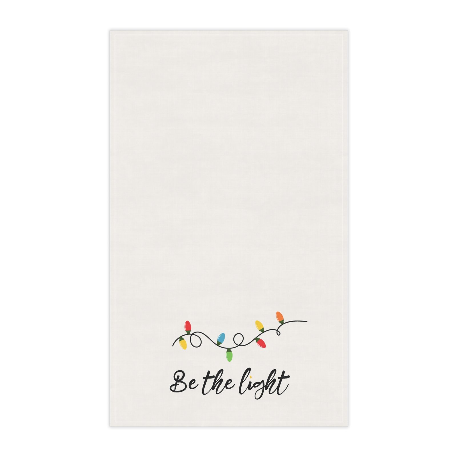Be the Light Christmas Tea Towel — Holiday Kitchen Towel with Festive String Lights - Image 2