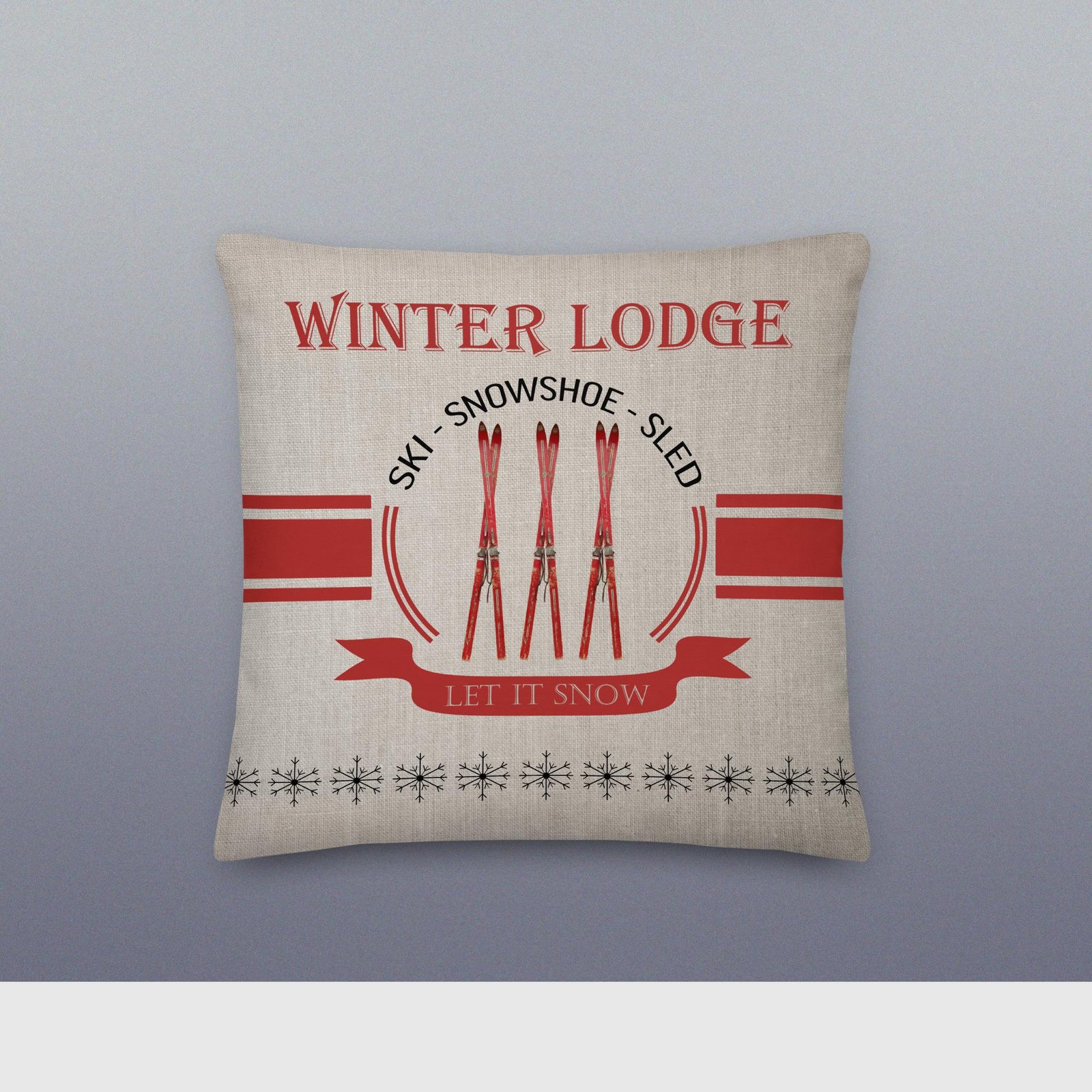 Winter Lodge Grainsack Premium Christmas Pillow - Image 8