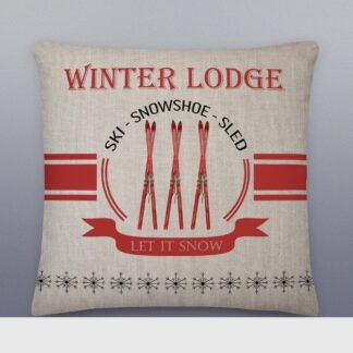 Winter Lodge Grainsack Premium Christmas Pillow