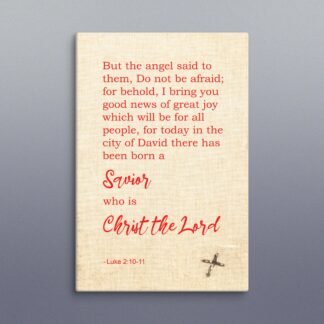 12x18 Christmas Bible Verse Canvas, Luke 2:10-11