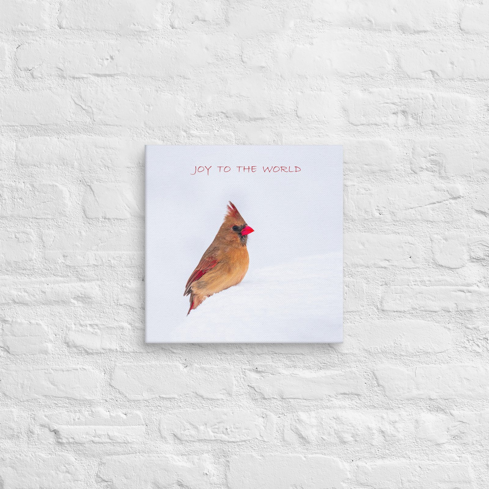 Joy to the World Cardinal Canvas Wall Art - Image 7