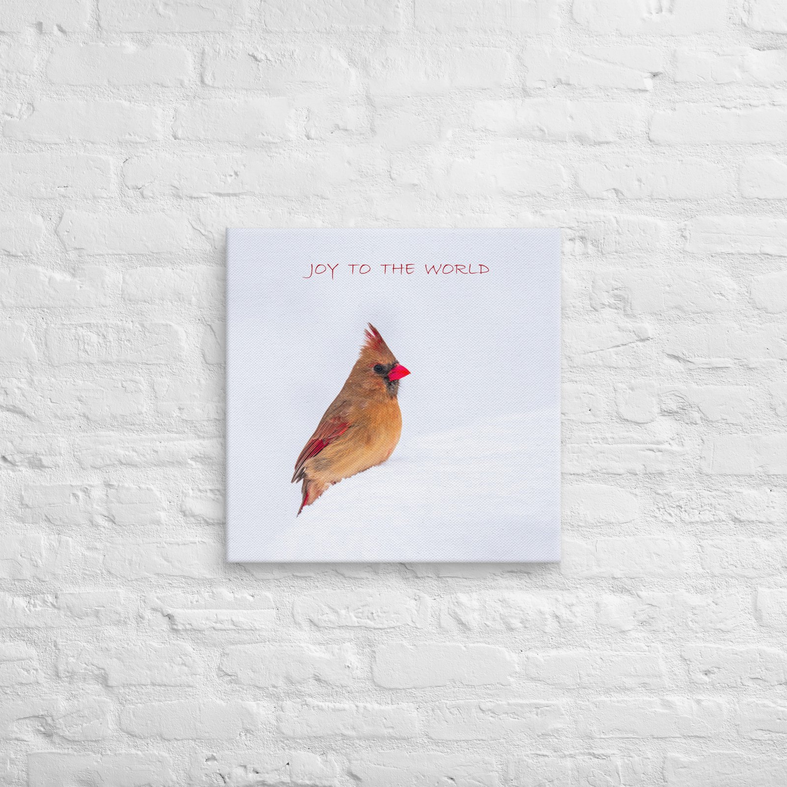 Joy to the World Cardinal Canvas Wall Art - Image 10