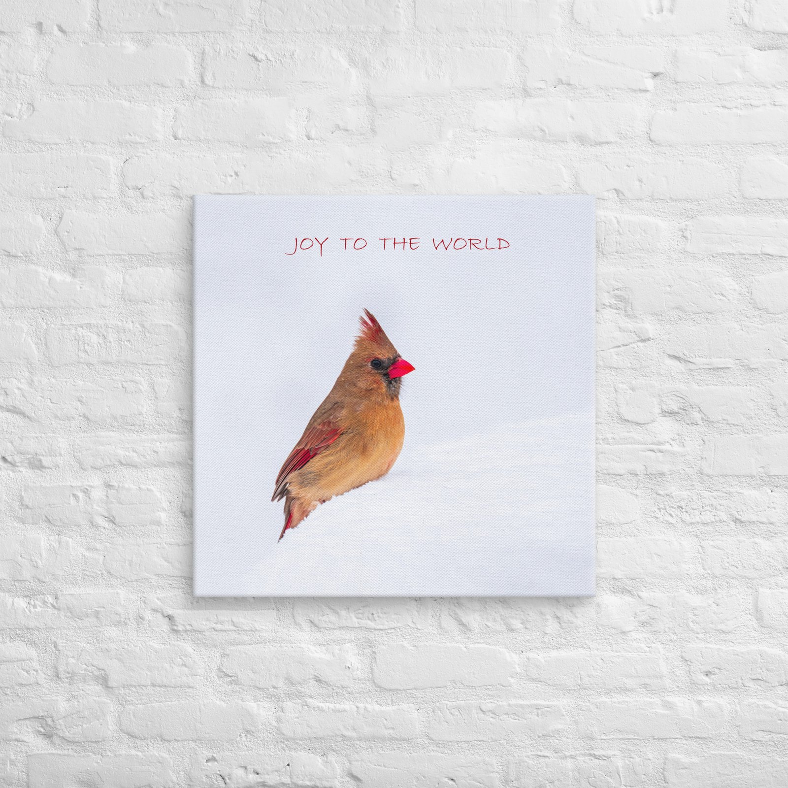 Joy to the World Cardinal Canvas Wall Art - Image 11