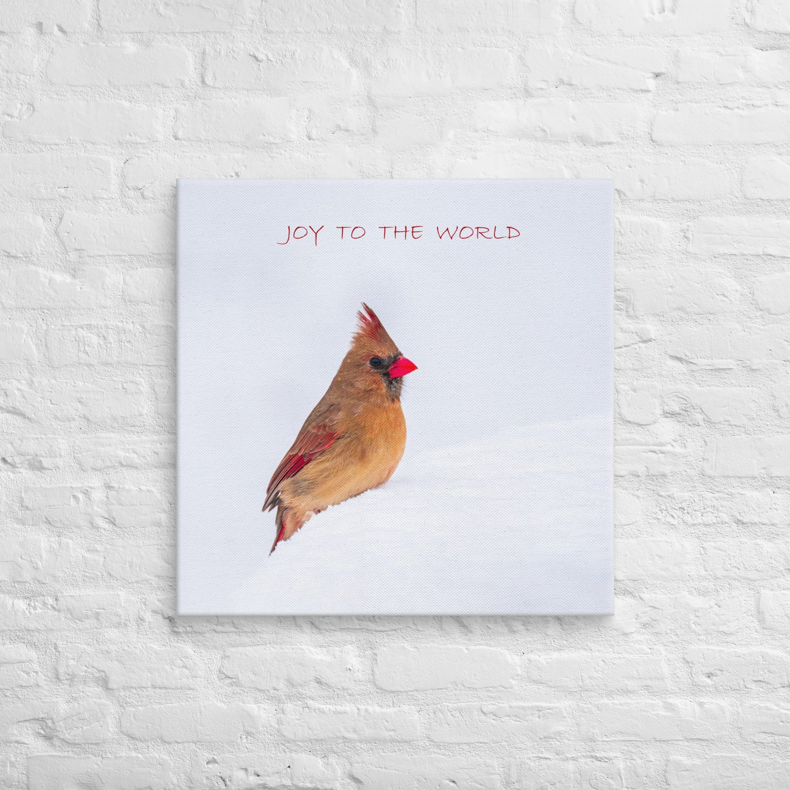 Joy to the World Cardinal Canvas Wall Art - Image 12