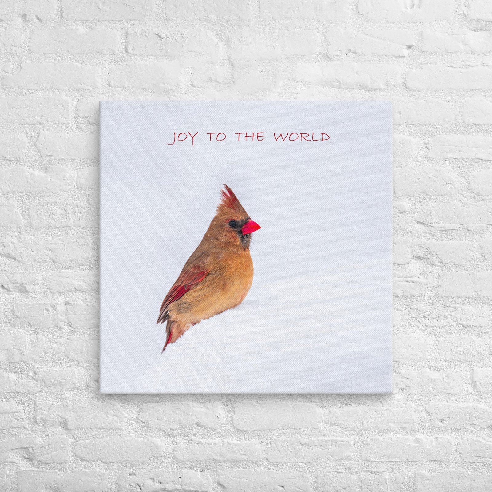 Joy to the World Cardinal Canvas Wall Art - Image 13