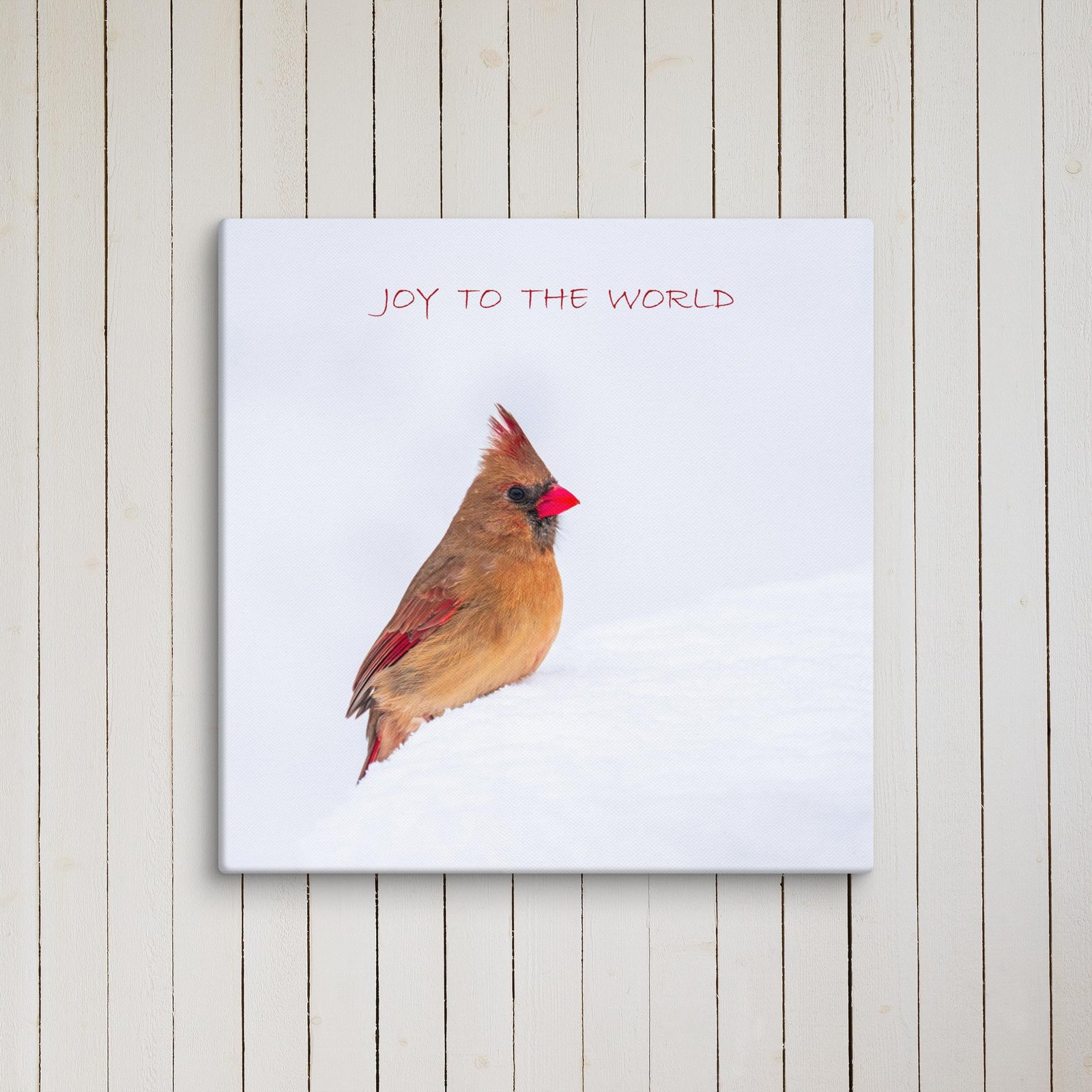 Joy to the World Cardinal Canvas Wall Art - Image 14