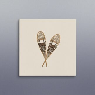 Vintage Snowshoe Winter Photo Canvas