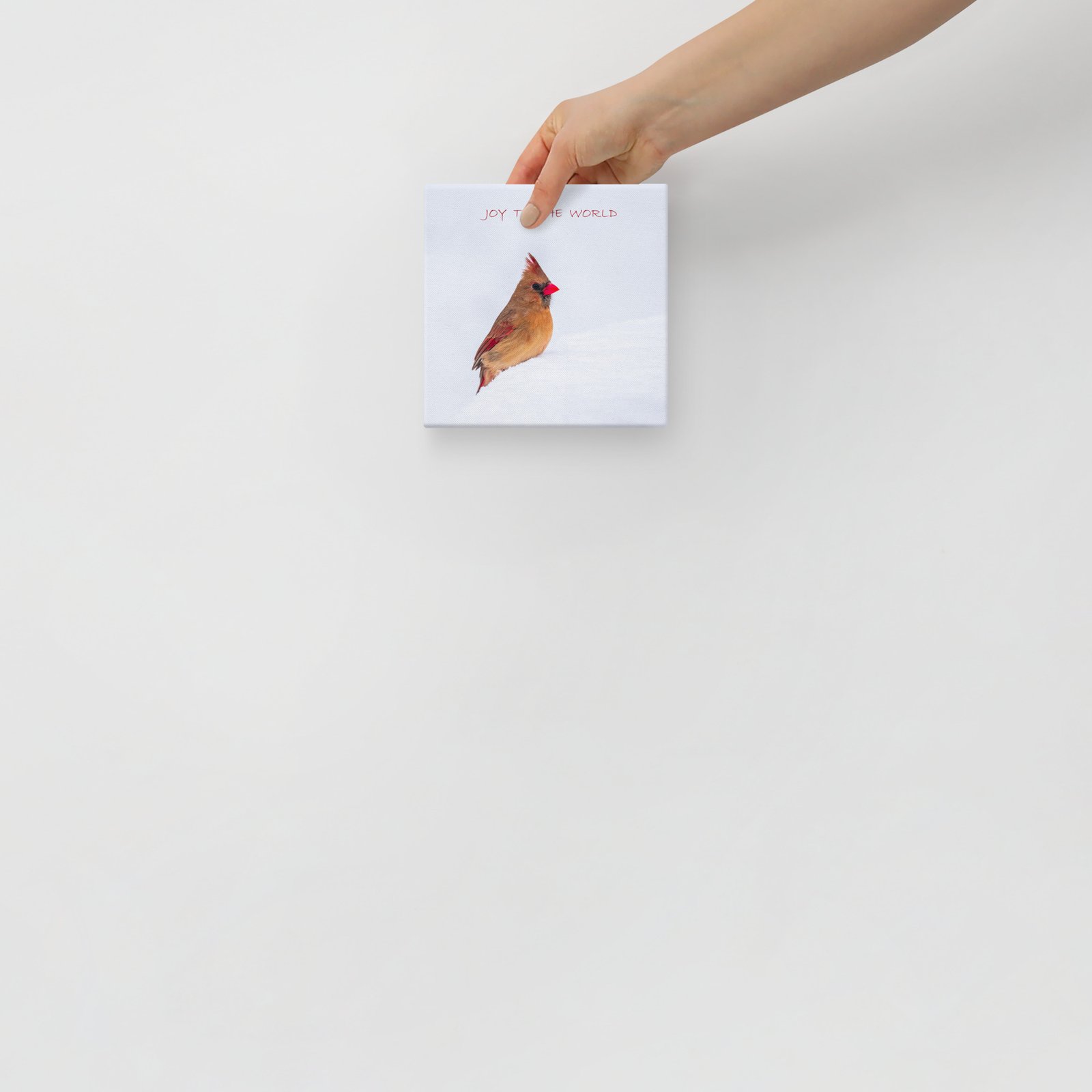 Joy to the World Cardinal Canvas Wall Art - Image 3