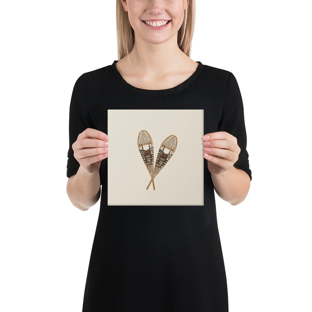 Vintage Snowshoe Winter Photo Canvas - Image 3