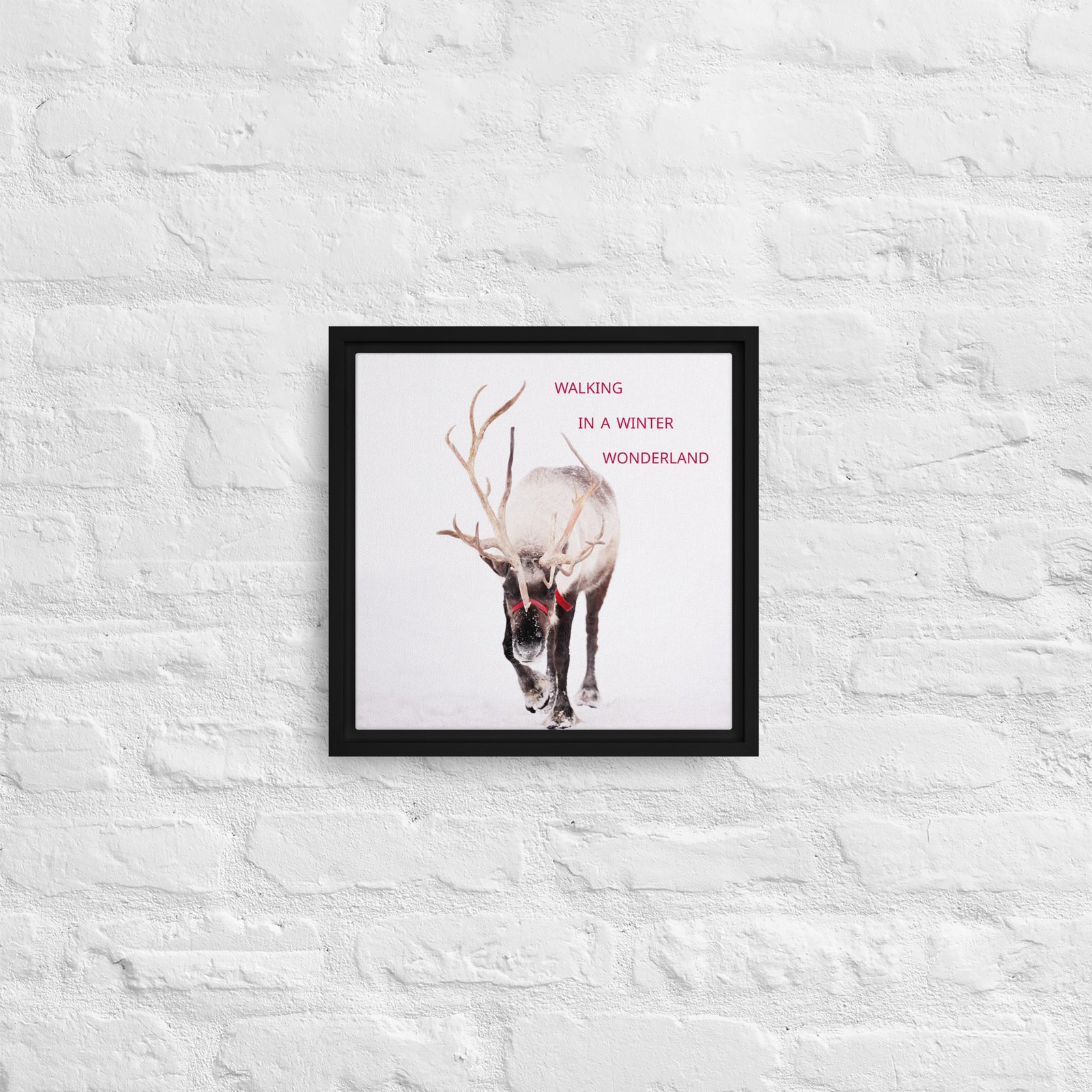 Christmas Reindeer Framed Photo Canvas - Image 4