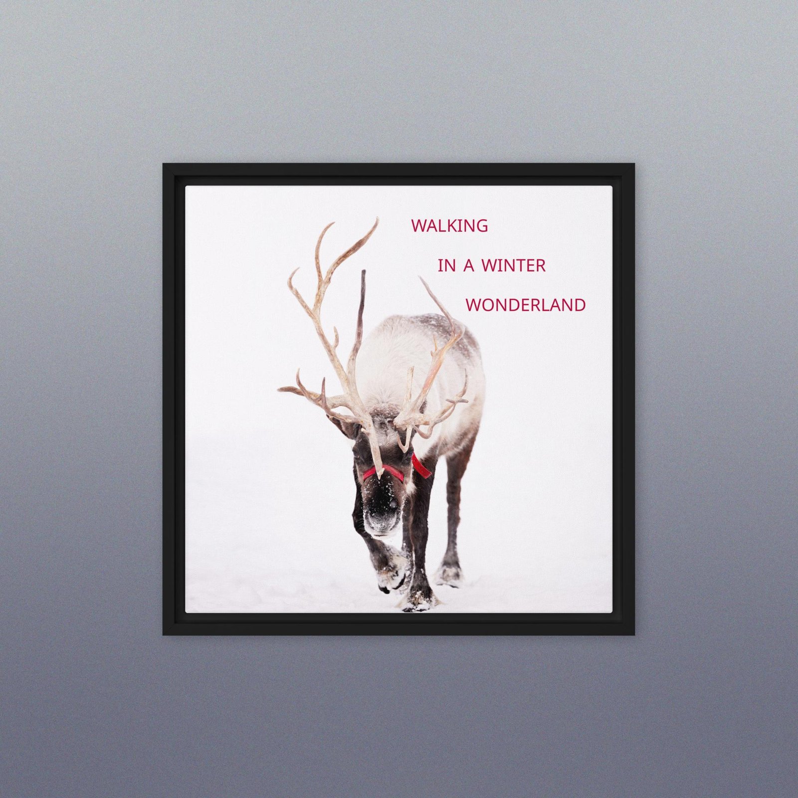 Christmas Reindeer Framed Photo Canvas