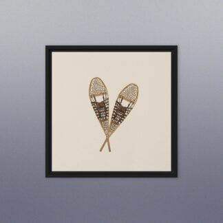 Vintage Snowshoe Framed Photo Canvas Wall Art