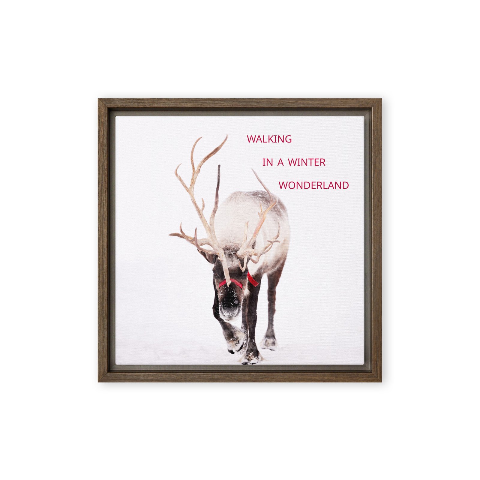 Christmas Reindeer Framed Photo Canvas - Image 5