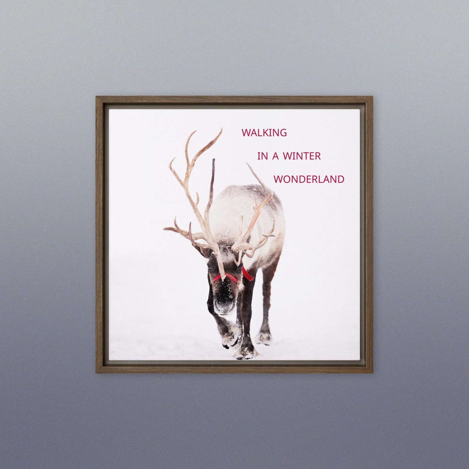 Christmas Reindeer Framed Photo Canvas - Image 2