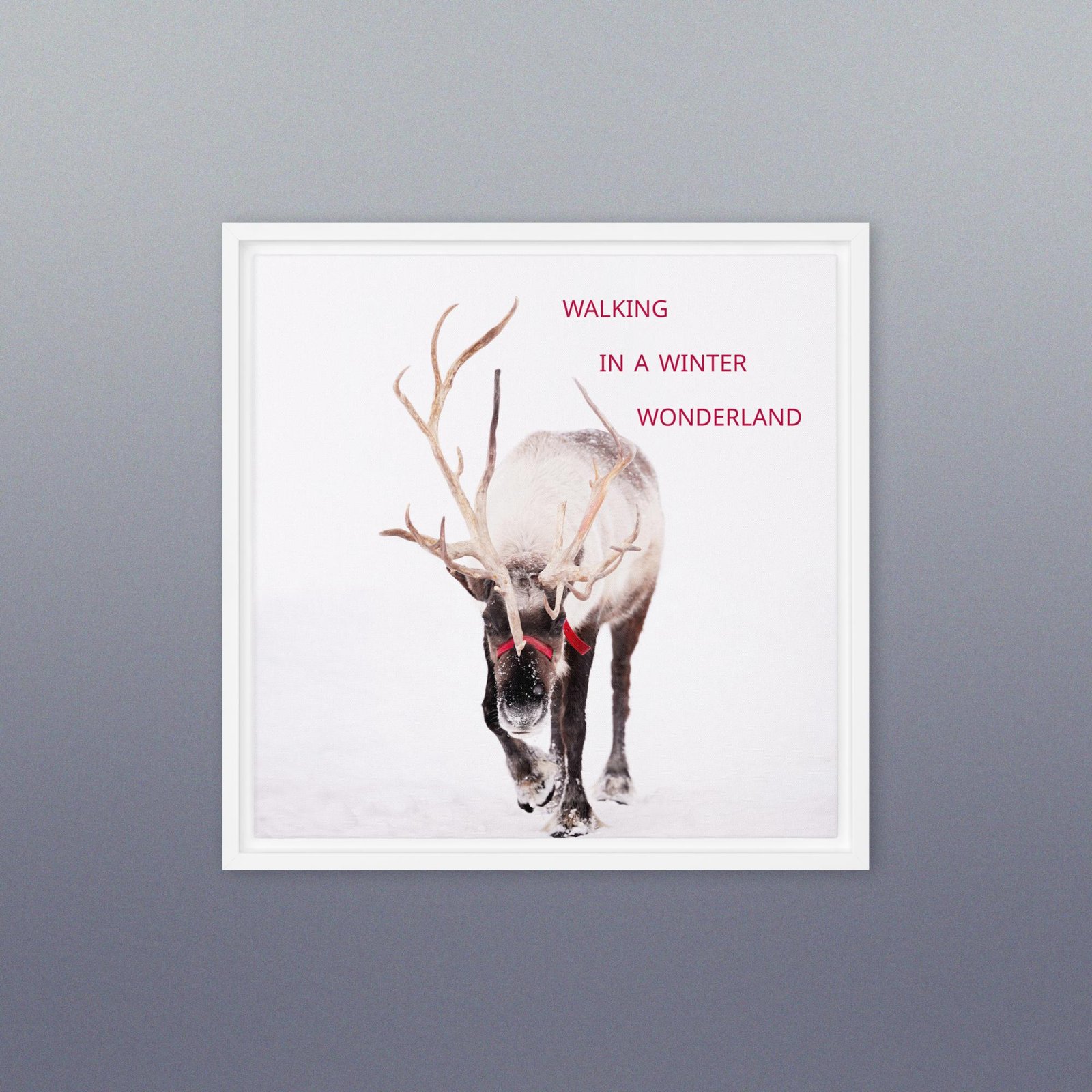 Christmas Reindeer Framed Photo Canvas - Image 3