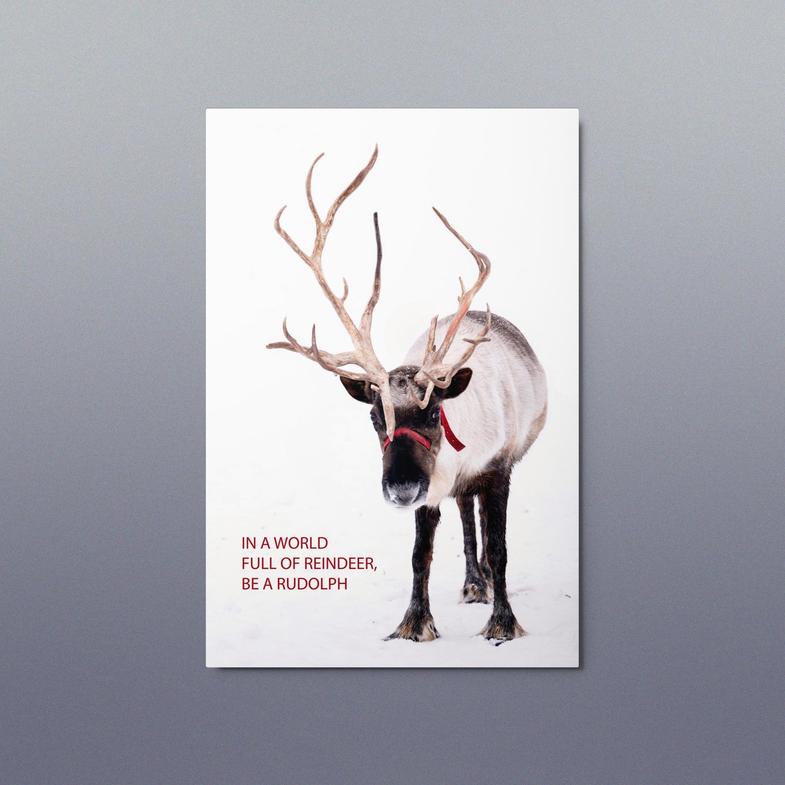 Reindeer Be a Rudolph Metal Christmas Print - Image 2