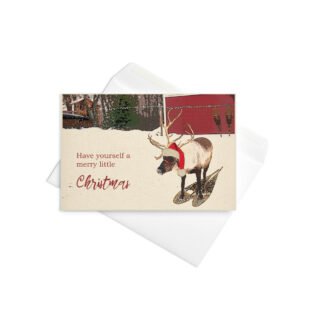 Nostalgic Reindeer Christmas Greeting Card