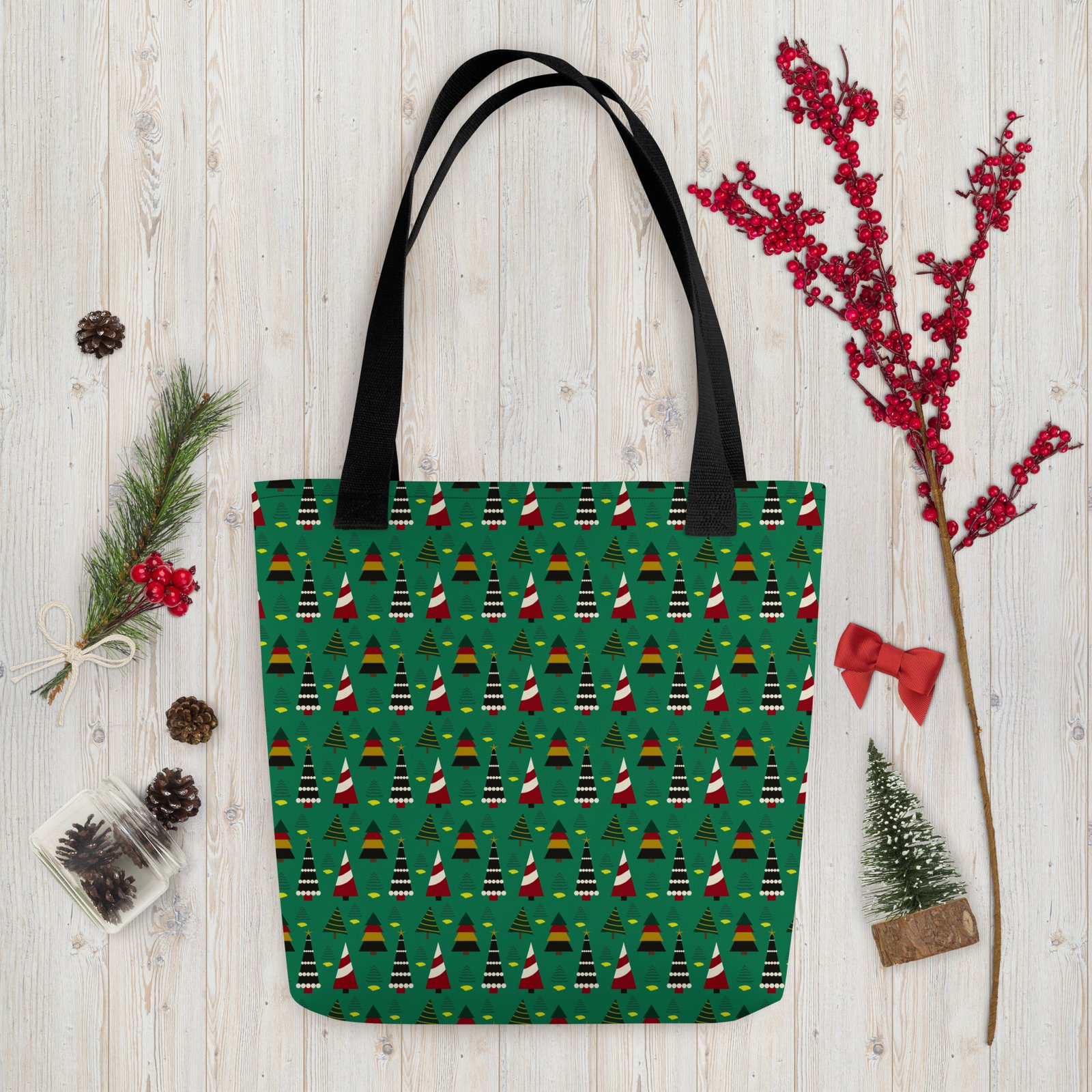 Whimsical Christmas Tree Tote Bag - Image 5