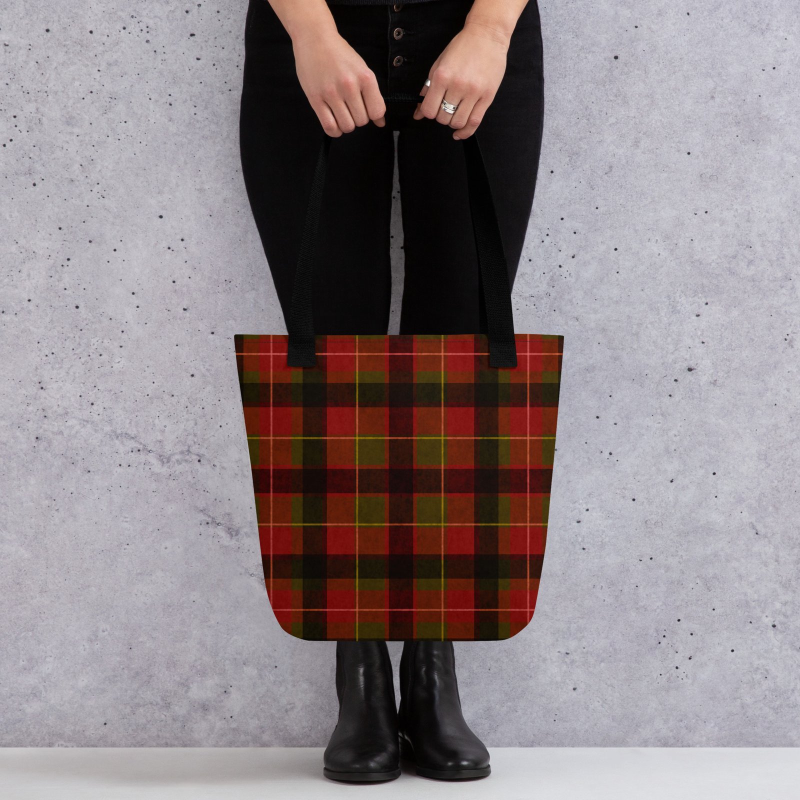Christmas Plaid Tote Bag - Image 5