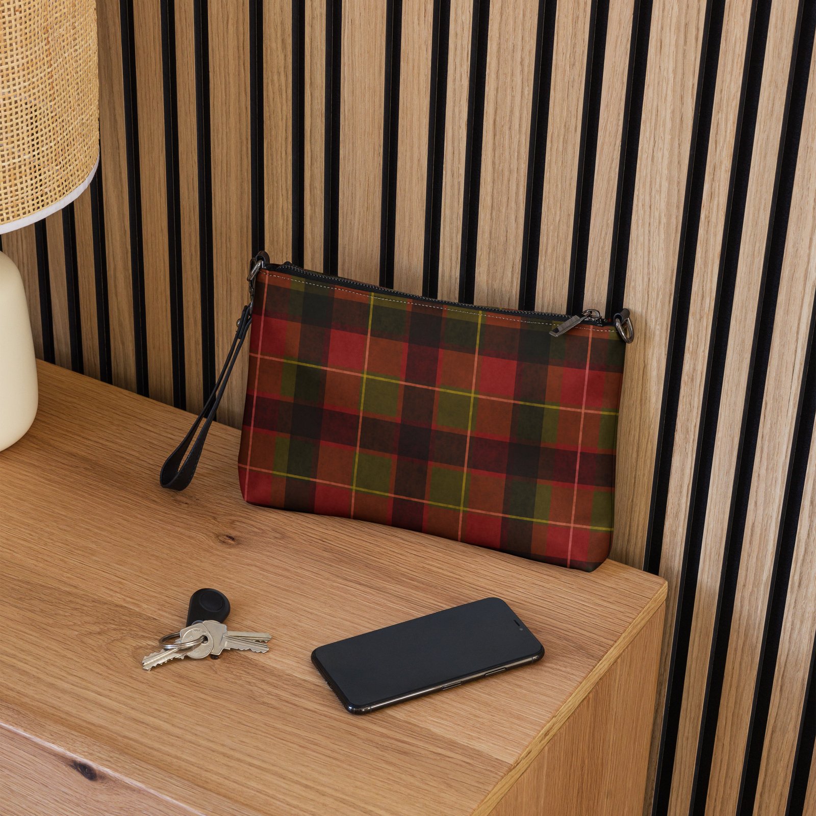 Christmas Plaid Premium Faux Leather Crossbody Bag - Image 5