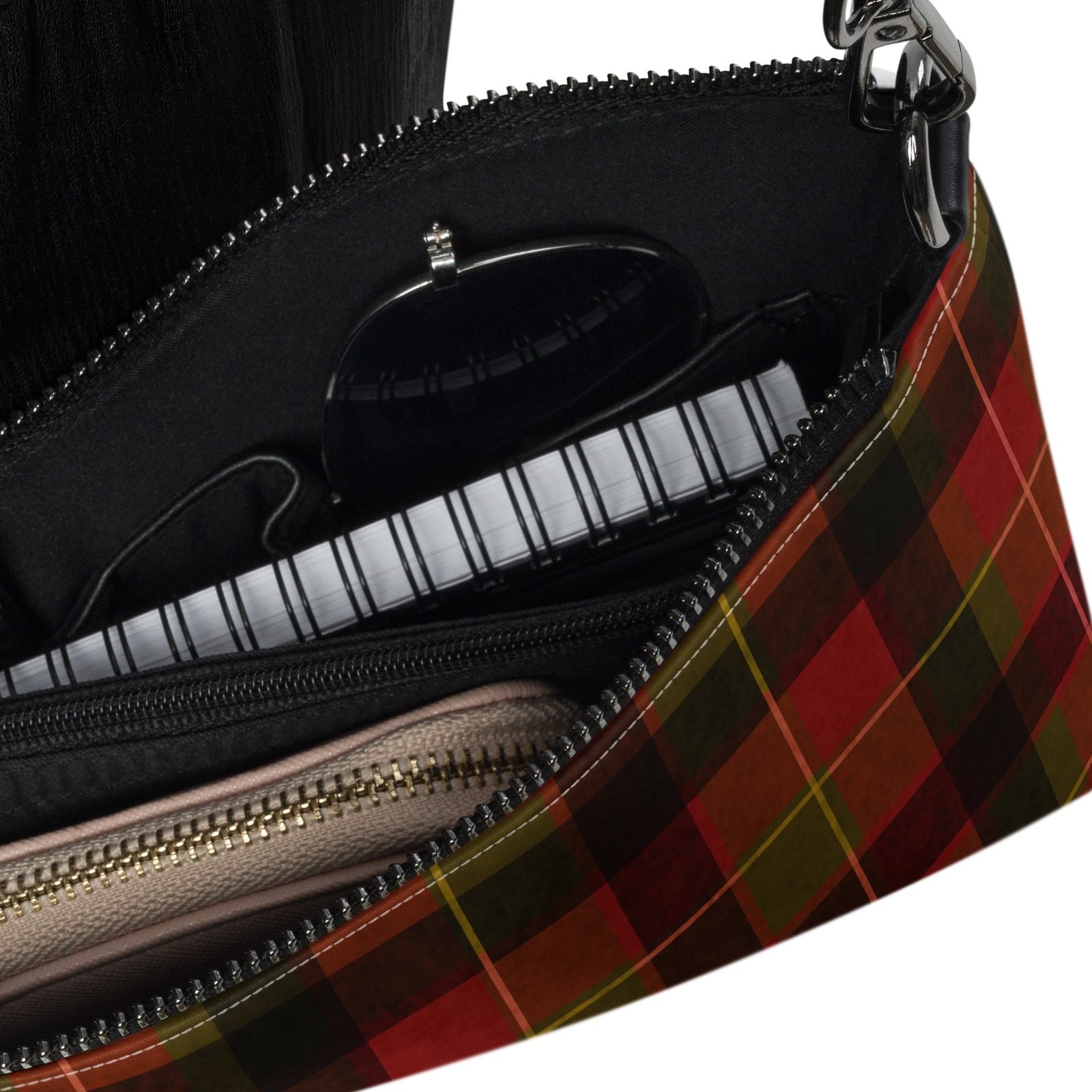 Christmas Plaid Premium Faux Leather Crossbody Bag - Image 8
