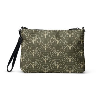Dark Sage Green Cabincore Crossbody Bag
