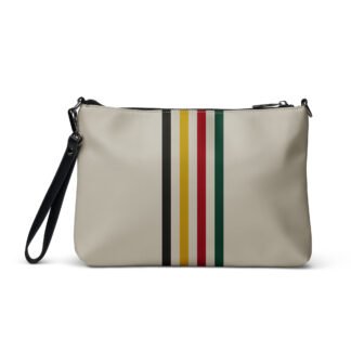 Crossbody Bag in a Wool Blanket Design: Faux Leather