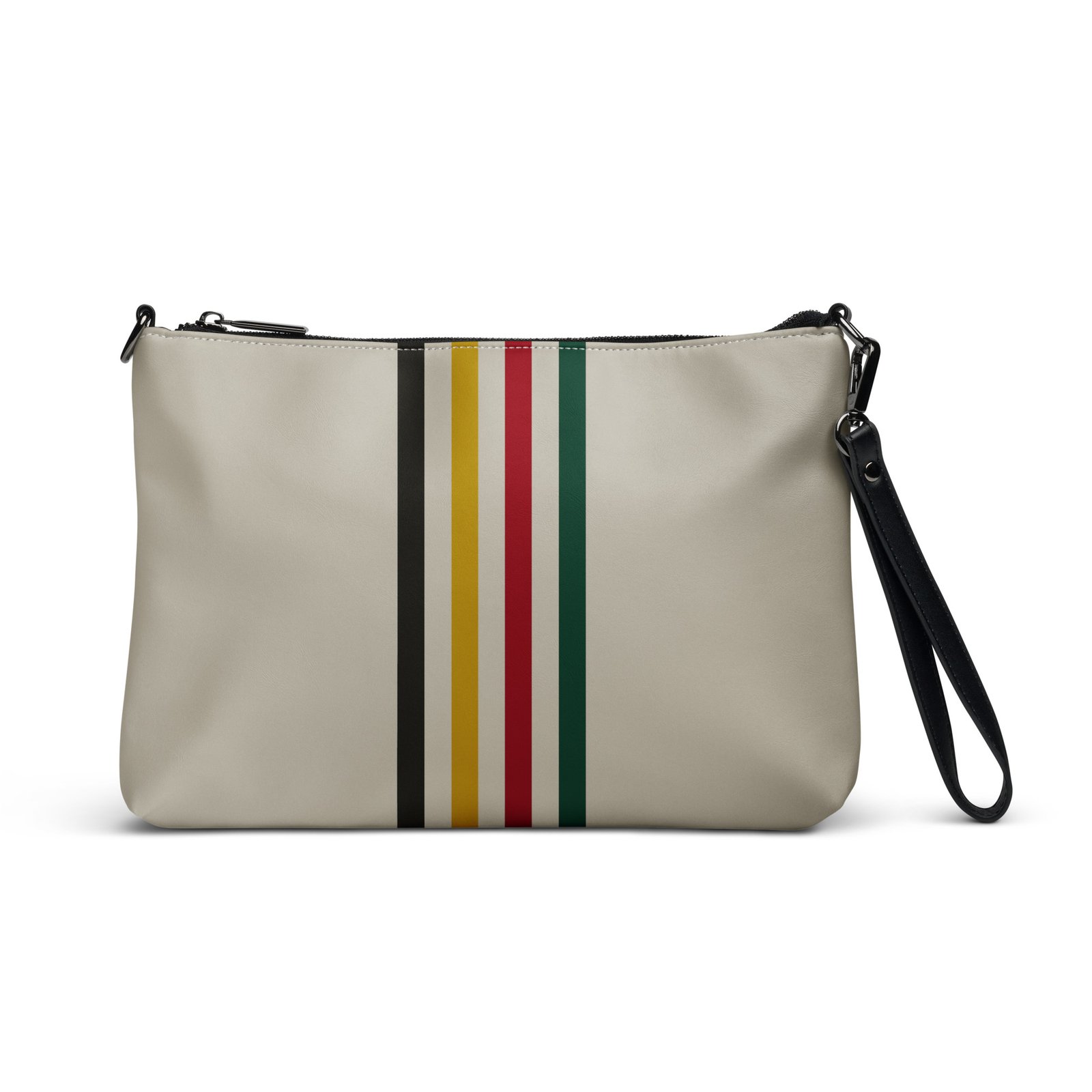 Crossbody Bag in a Wool Blanket Design: Faux Leather - Image 2