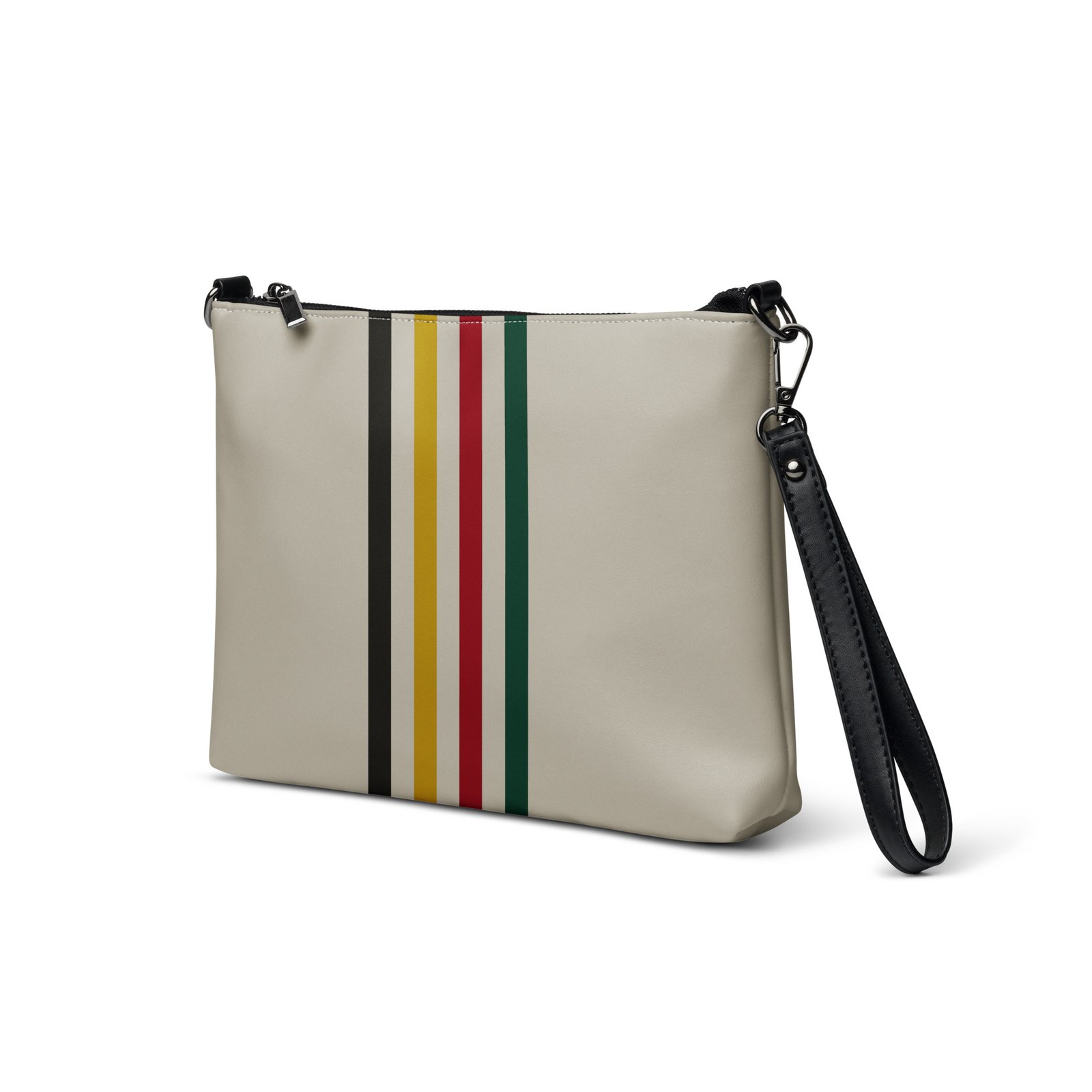 Crossbody Bag in a Wool Blanket Design: Faux Leather - Image 4