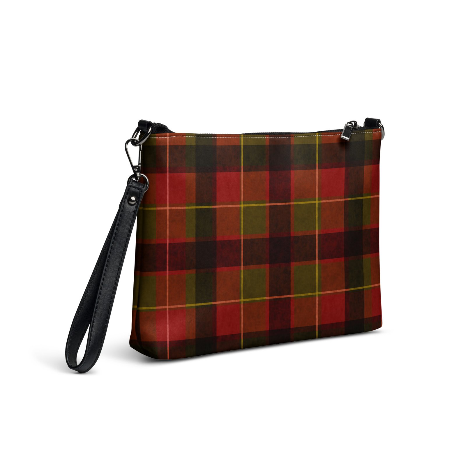 Christmas Plaid Premium Faux Leather Crossbody Bag - Image 3