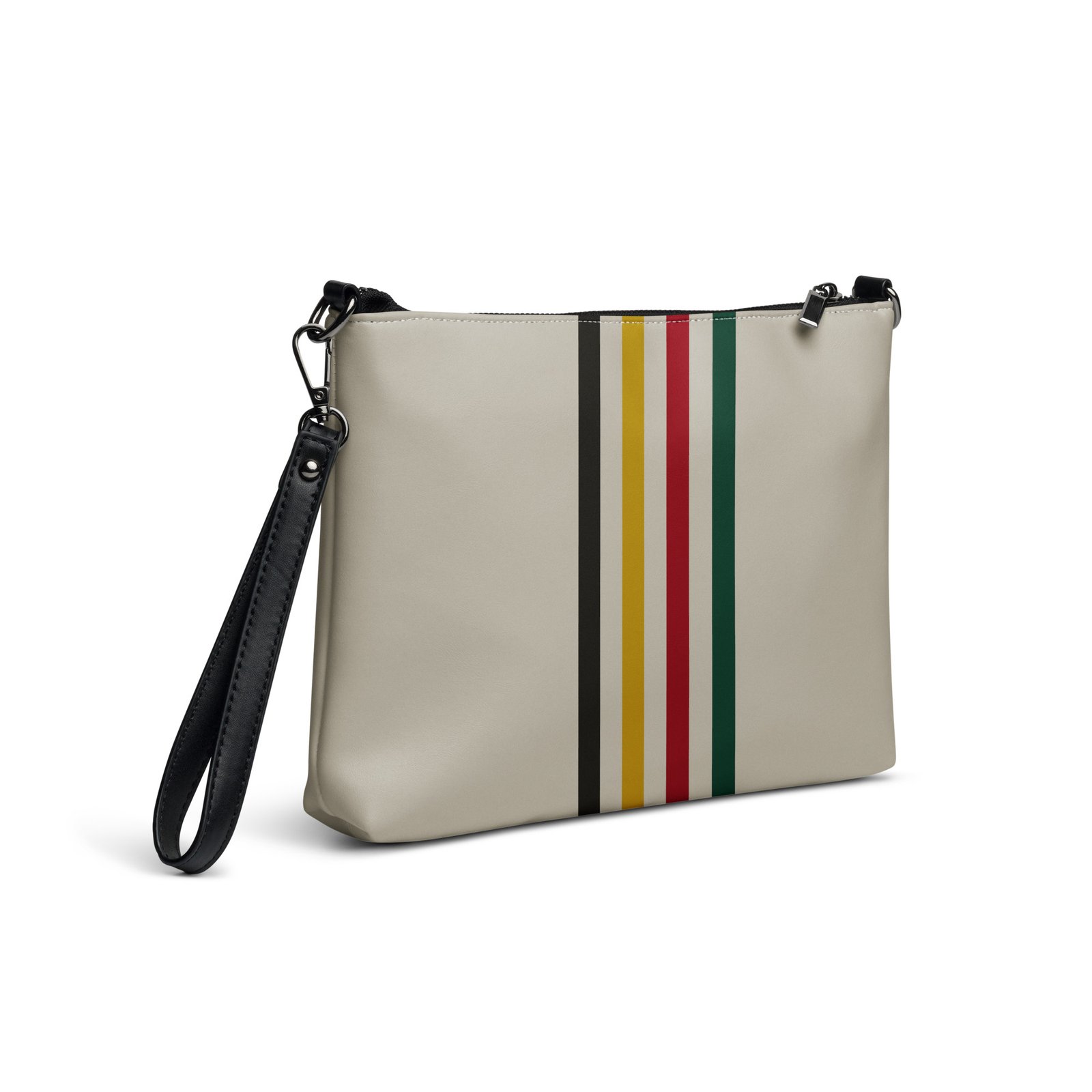 Crossbody Bag in a Wool Blanket Design: Faux Leather - Image 3